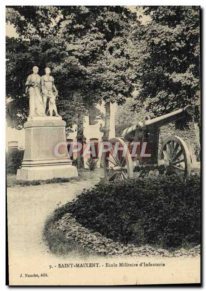 CPA Saint Maixent Ecole Militaire d'Infanterie Militaria Canon 