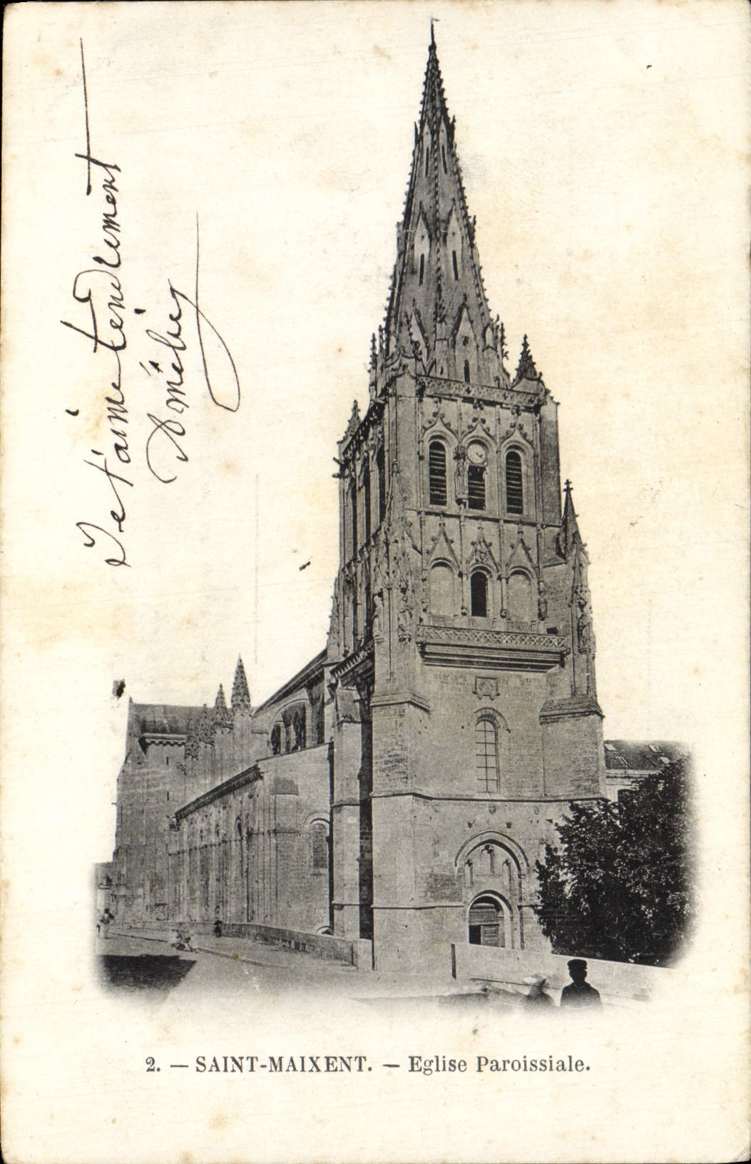 CPA Saint Maixent Eglise Paroissiale