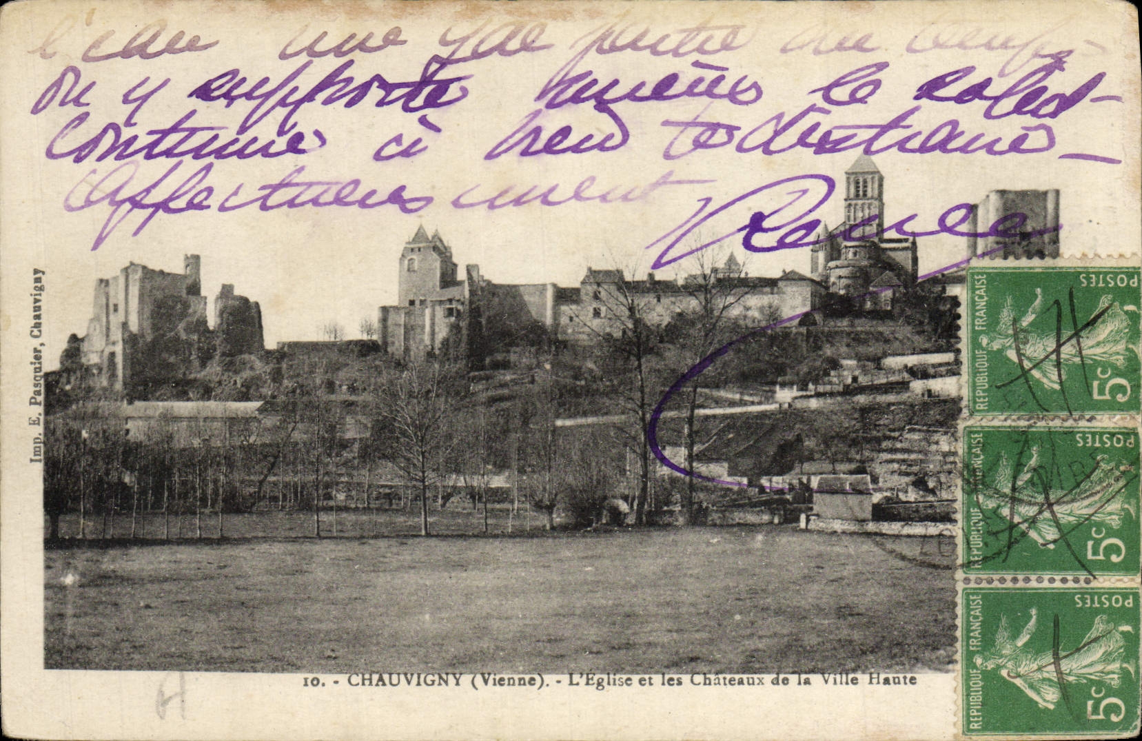 Chauvigny (Vienne) — L'Église et les Châteaux de la Ville Haute — Imp. E. Pasquier, Chauvigny, n°10