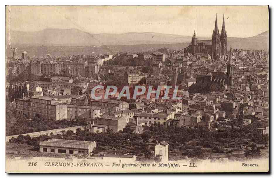 Clermont-Ferrand — Vue générale prise de Montjufet — LL. — Sélecta, n° 216