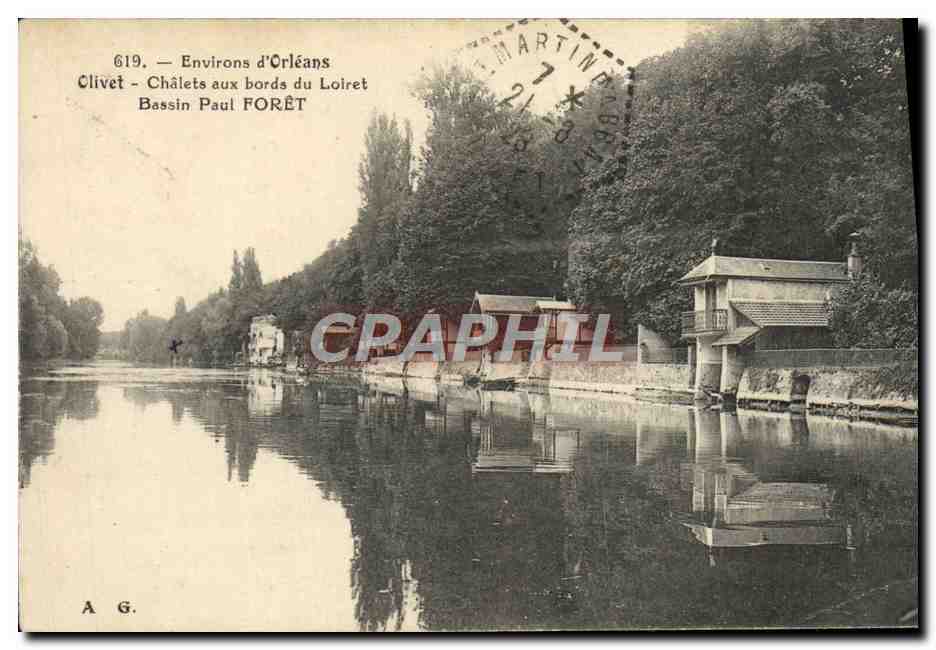 CPA Environs d'Orleans Olivet Chalets aux Bords du Loiret Bassin Paul Foret