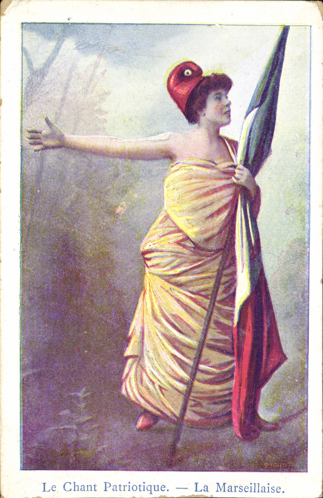 CPA La Marseillaise Le Chant Patriotique