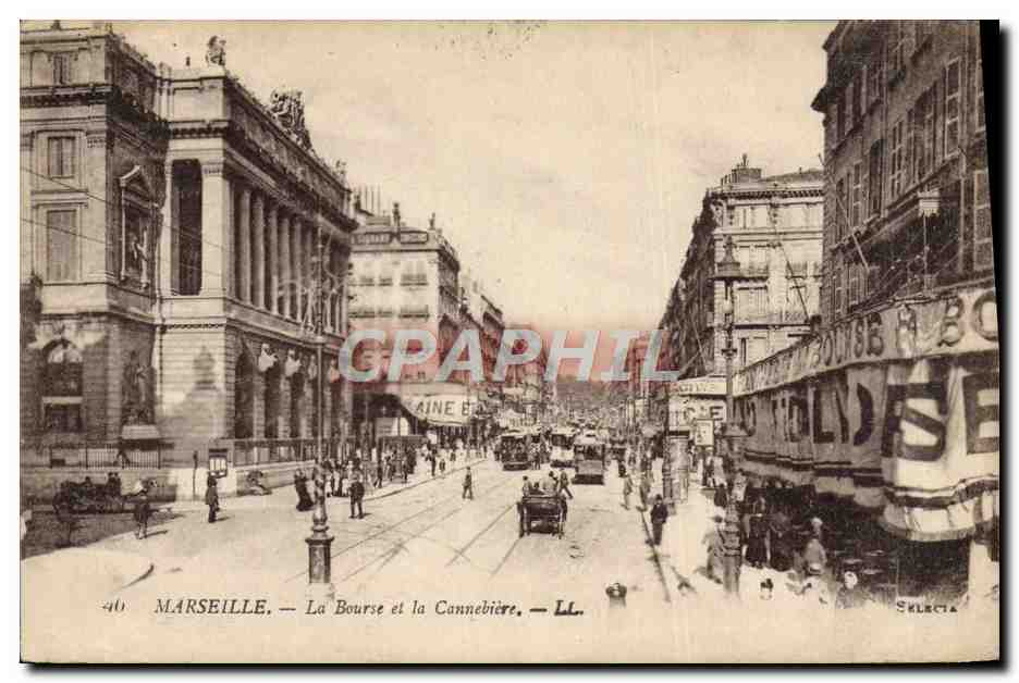 CPA La Marseille La Bourse et la Cannebiere