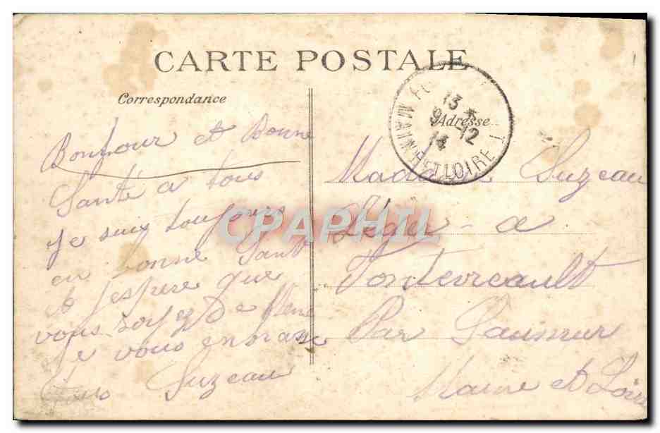 CPA Survilliers La Mairie Les Ecoles — Back