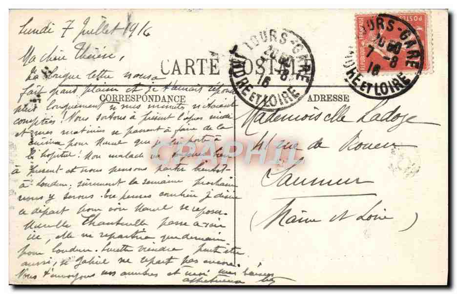 CPA Langeais Le chateau  — Rückseite
