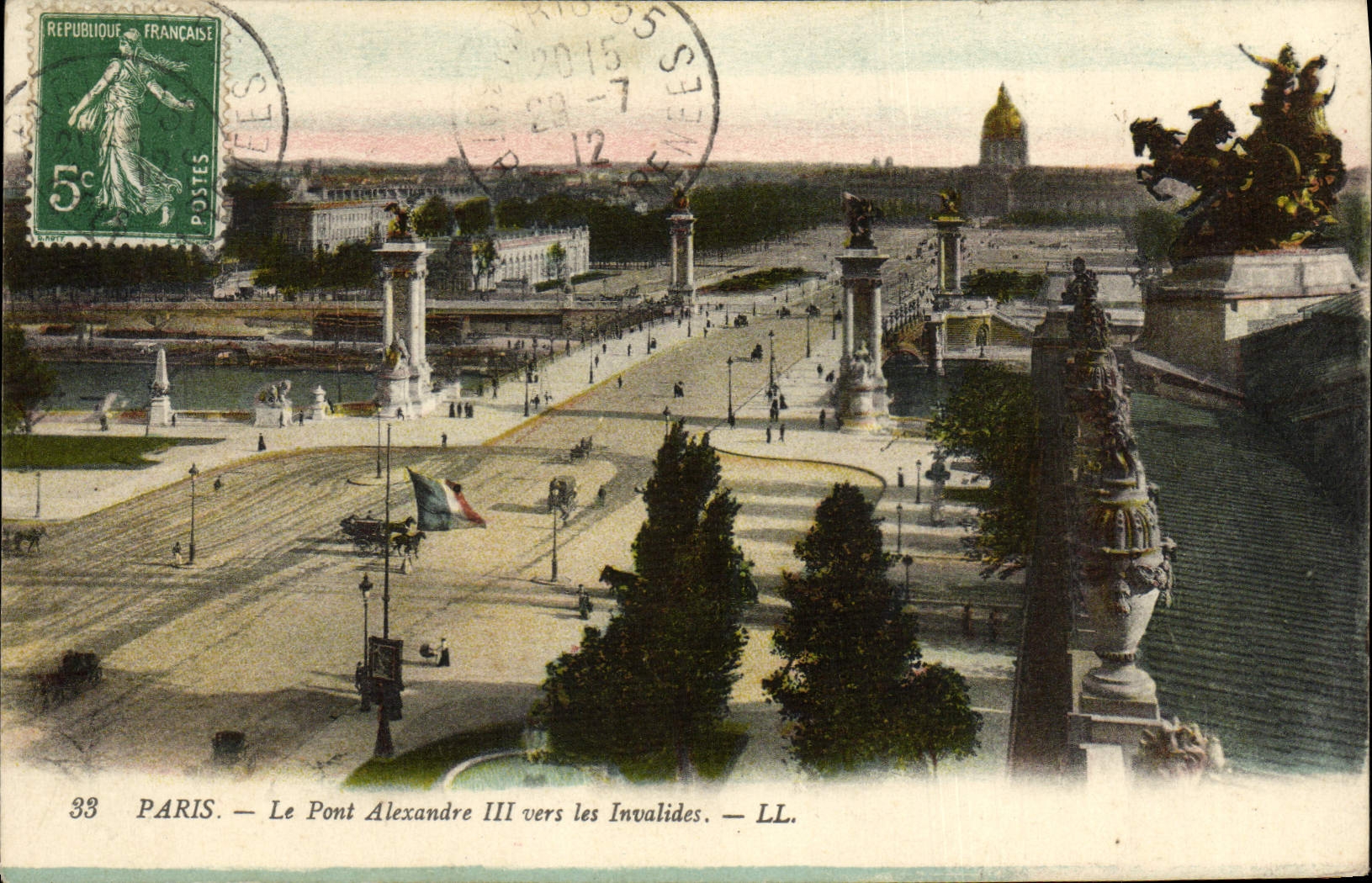 CPA Paris Le Pont Alexandre III Vers les Invalides