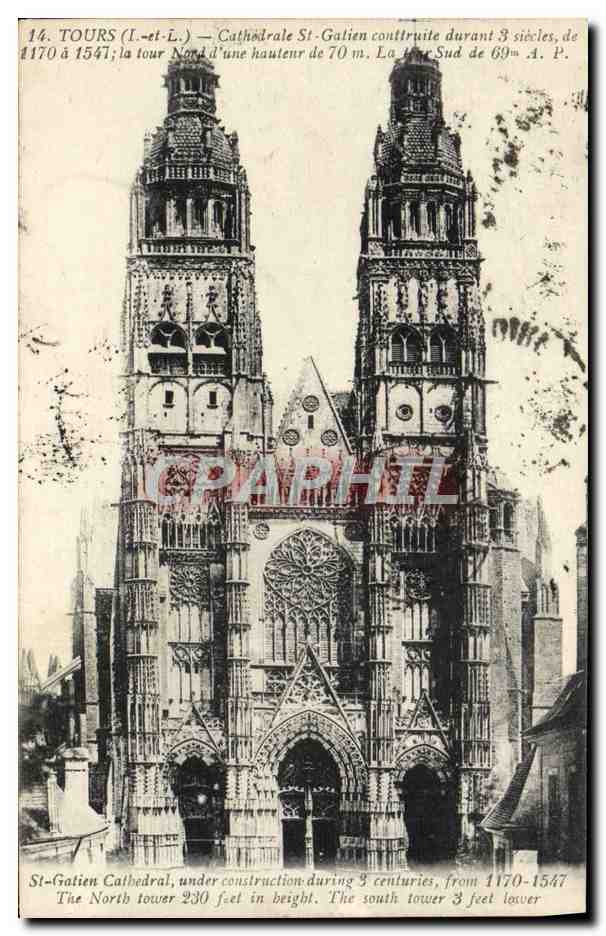 CPA Tours Cathedrale St Galien 