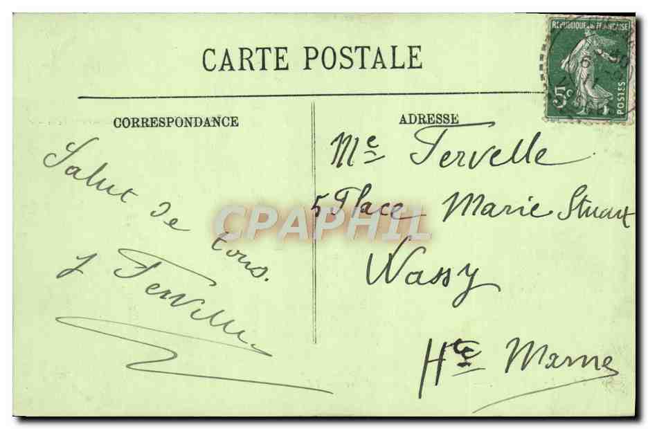 Domrémy — Chambre de Jeanne d'Arc — LL. — Verso