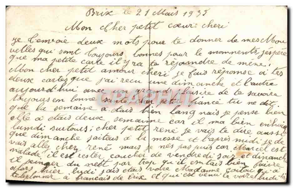 CPA Fantaisie Femme — Verso