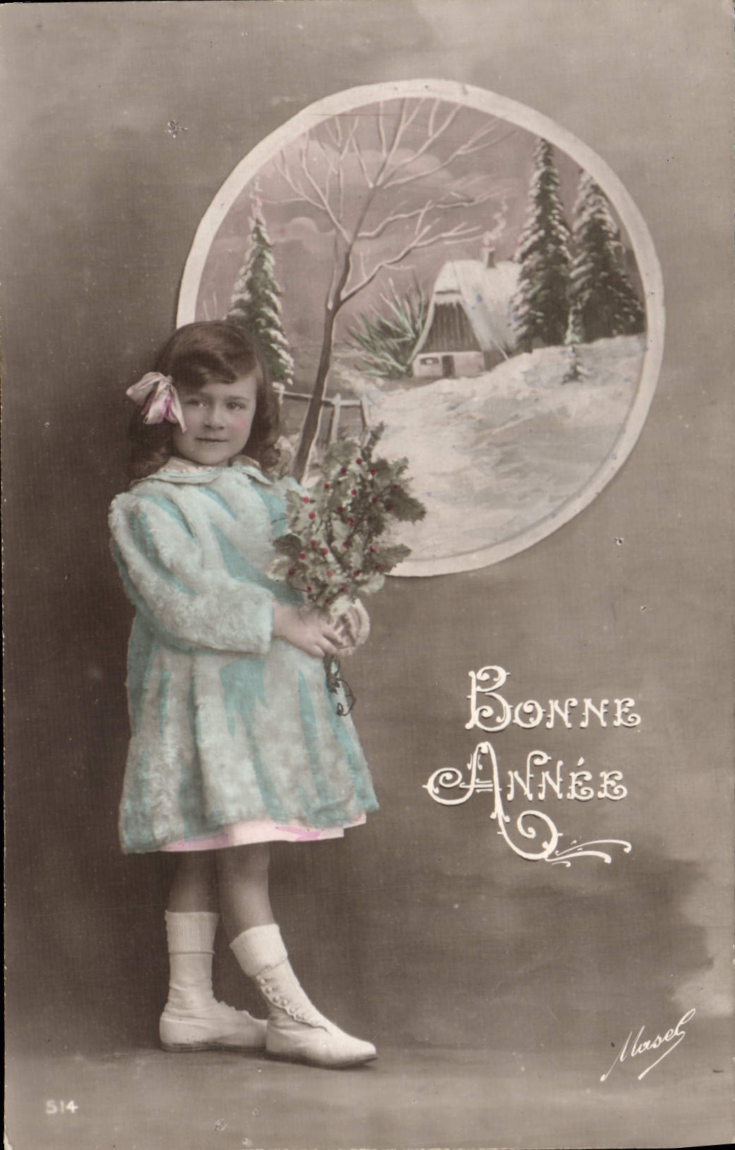 CPA Fantaisie Enfant Bonne Annee