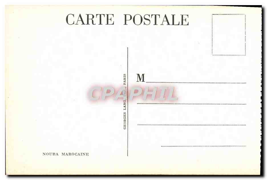 CPA Nouba Marocains Militaria Maroc Agneau Mouton — Rückseite