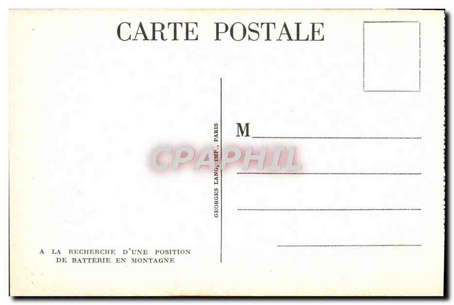 Recherche d'une position de batterie en montagne — Georges Lang, IMP., Paris — Reverso