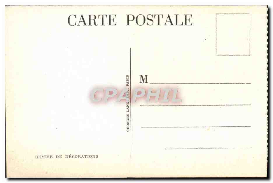 CPA Remise De Decorations Militaria — Rückseite