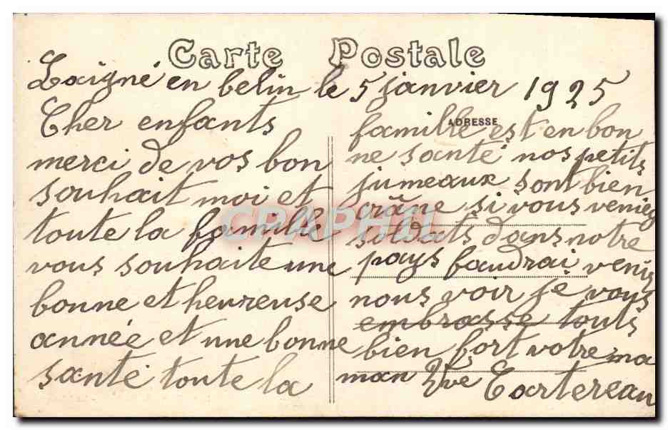 CPA Laigne en Belin Place de la Mairie Militaria — Back