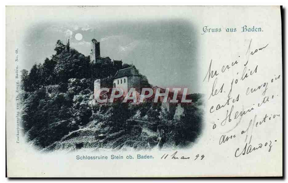 CPA Schlossruine Stein ob Baden