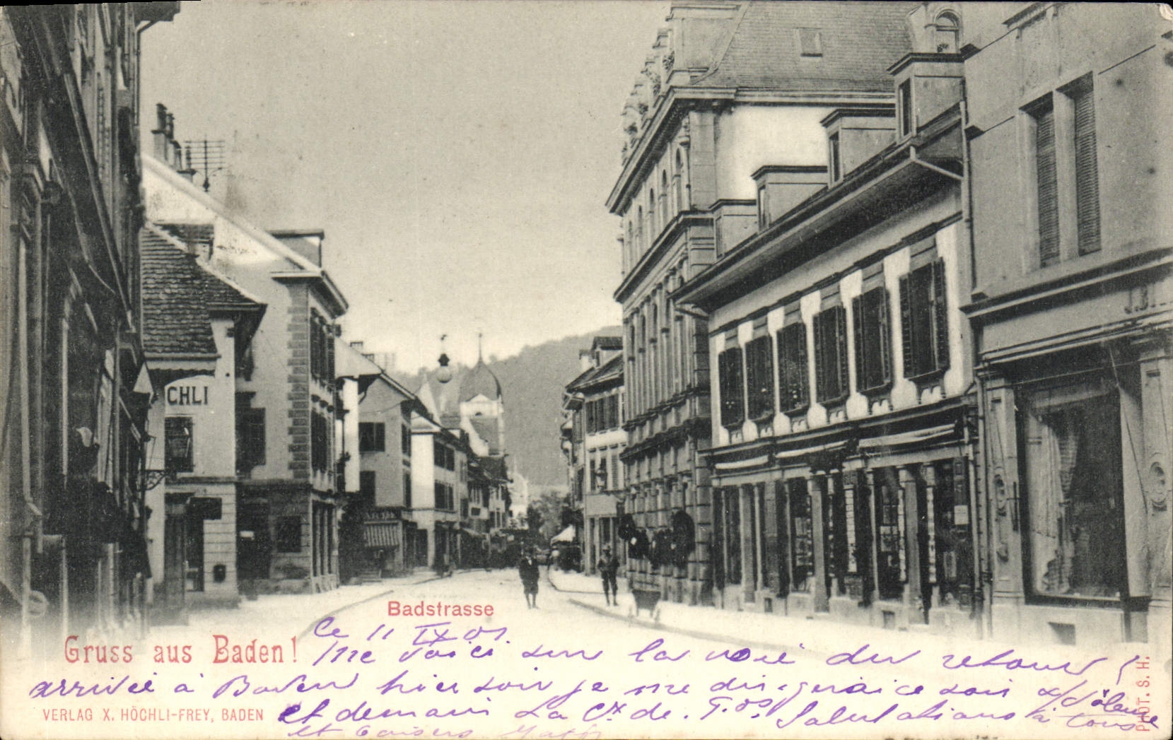 CPA Baden Gruss Badstrasse