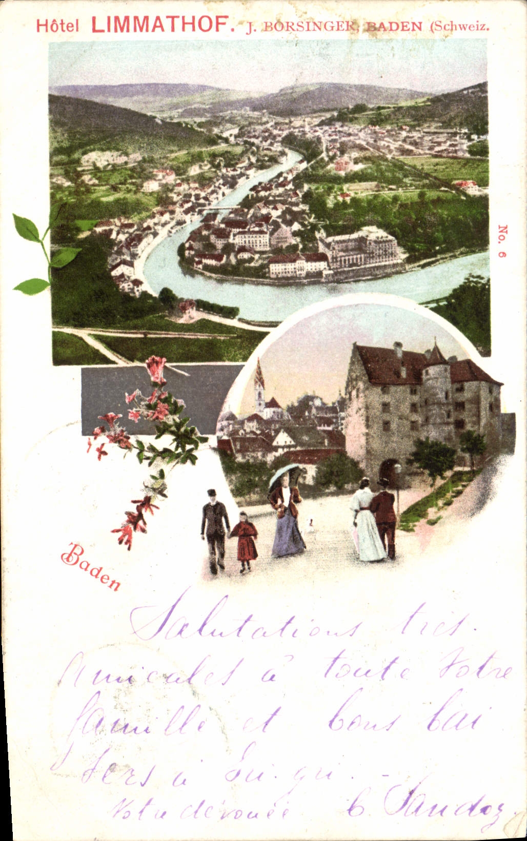 Hôtel LIMMATHOF — Baden, Suisse — J. BÖRSINGER, No. 6