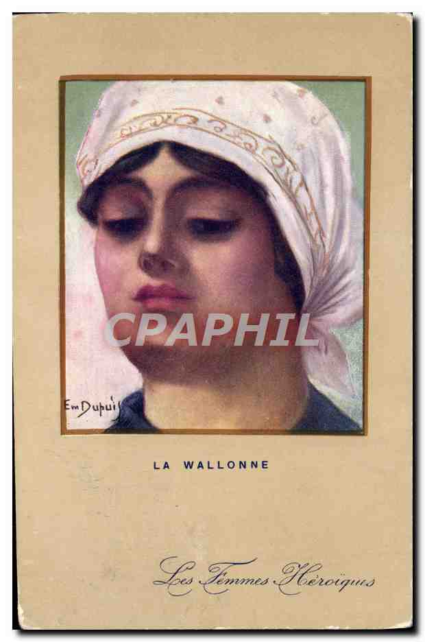 CPA La Wallonne Folklore Femme
