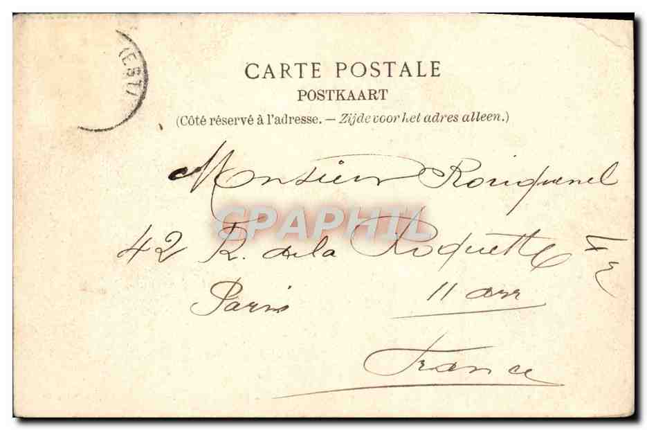 CPA Les rues de Schaerbeek Rue Royale Ste Marie — Back