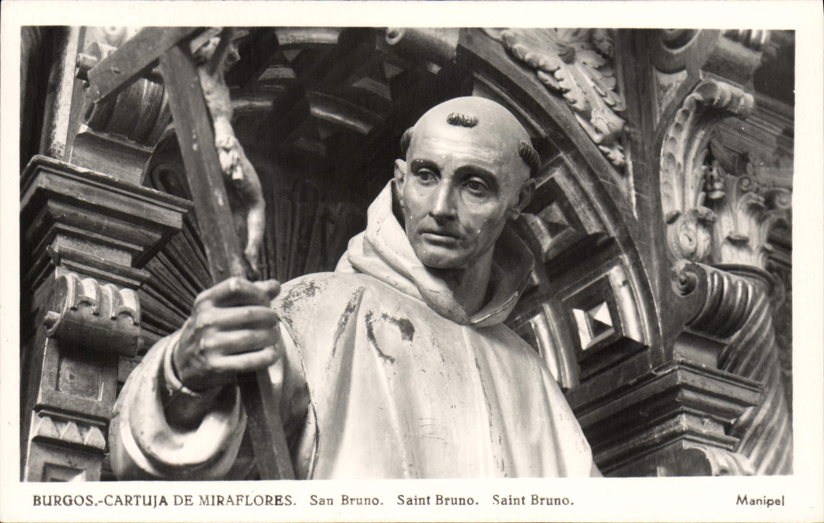 Burgos-Cartuja de Miraflores — Statue des Heiligen Bruno — Manipel