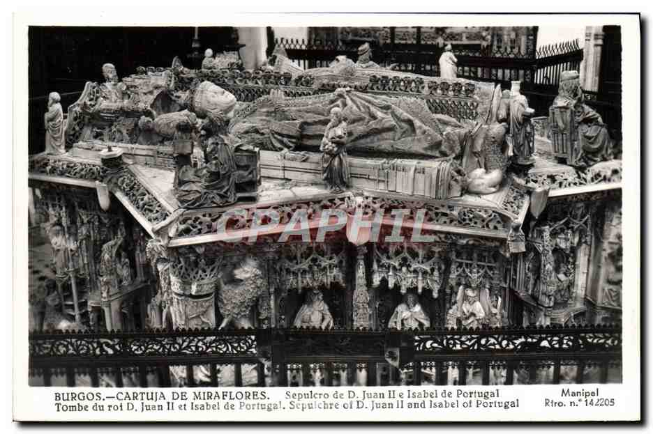 CPA Burgos Cartuja De Miraflores Sepulcro de D Juan II e Isabel de Portugal