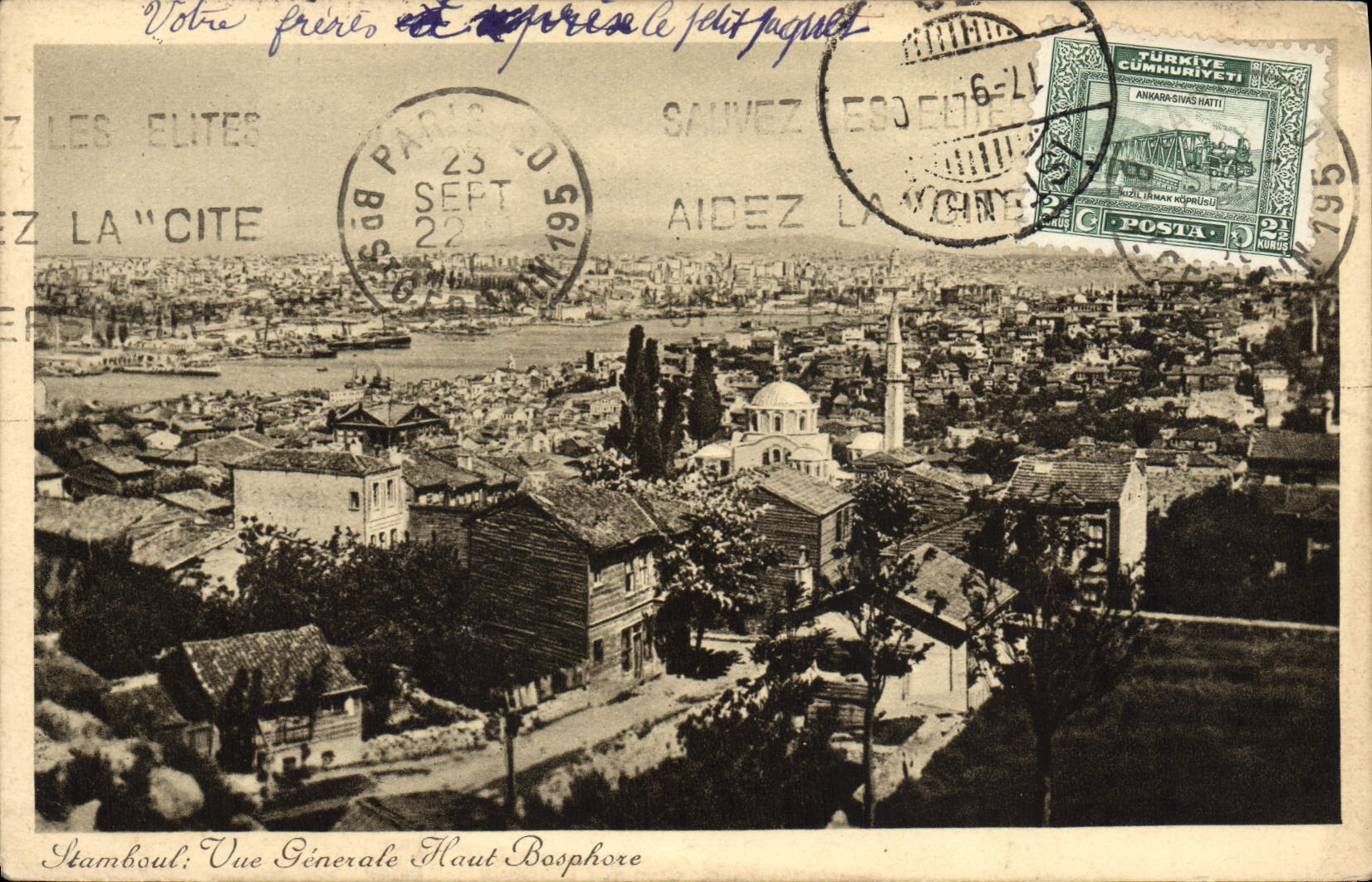 CPA Constantinople Stamboul Vue generale Haut Bosphore