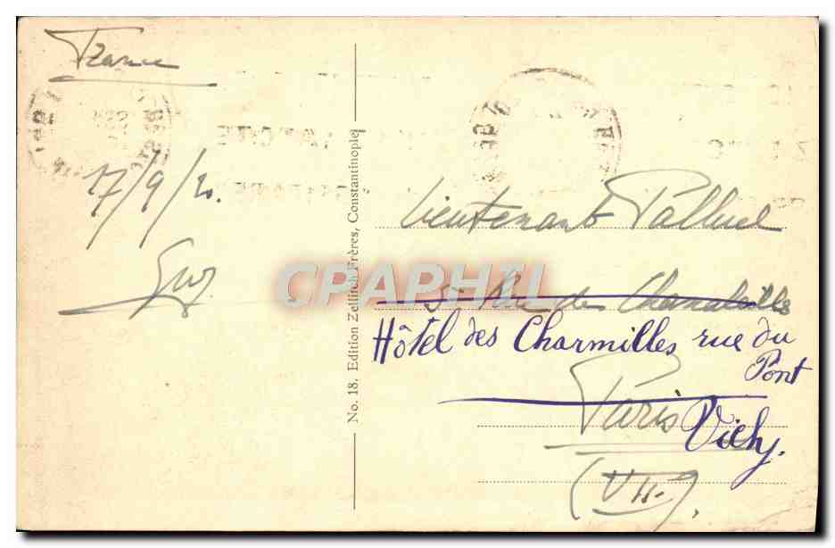 CPA Constantinople Stamboul Vue generale Haut Bosphore — Verso