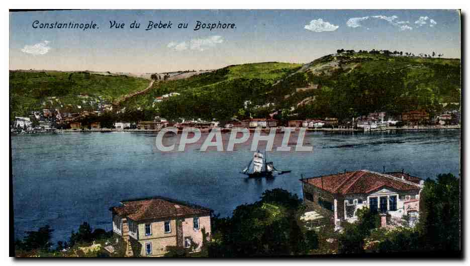 CPA Constantinople Vue du Bebek au Bosphore