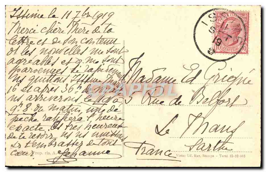CPA Valle di Gressoney Saint Jean Veduta di Fontatnemore — Rückseite