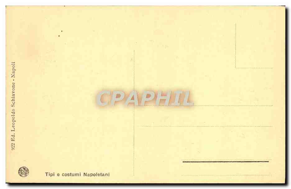 CPA Tipi Costumi Napoletani Napoli Naples Folklore Enfant  — Verso