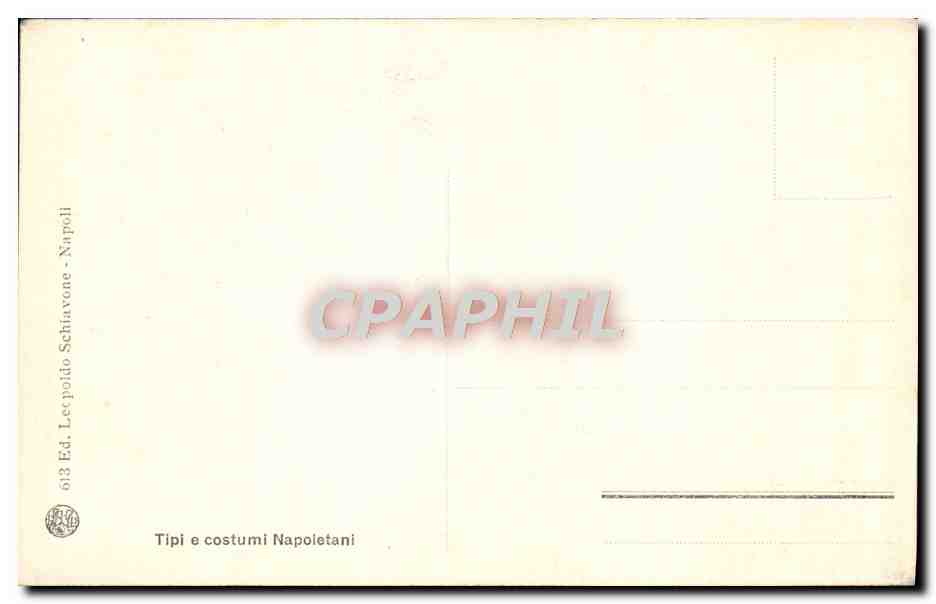 CPA Nopoli Tipi Napolitani Folklore Costume — Verso
