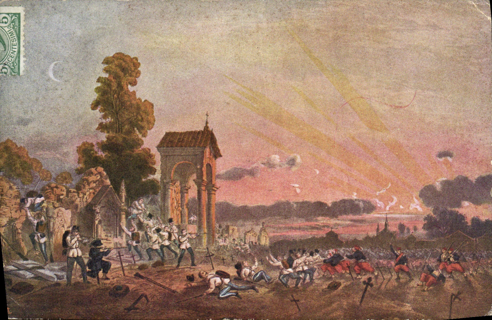CPA Vommemorazione du 50 anniversario della Battaglia di Magenta 