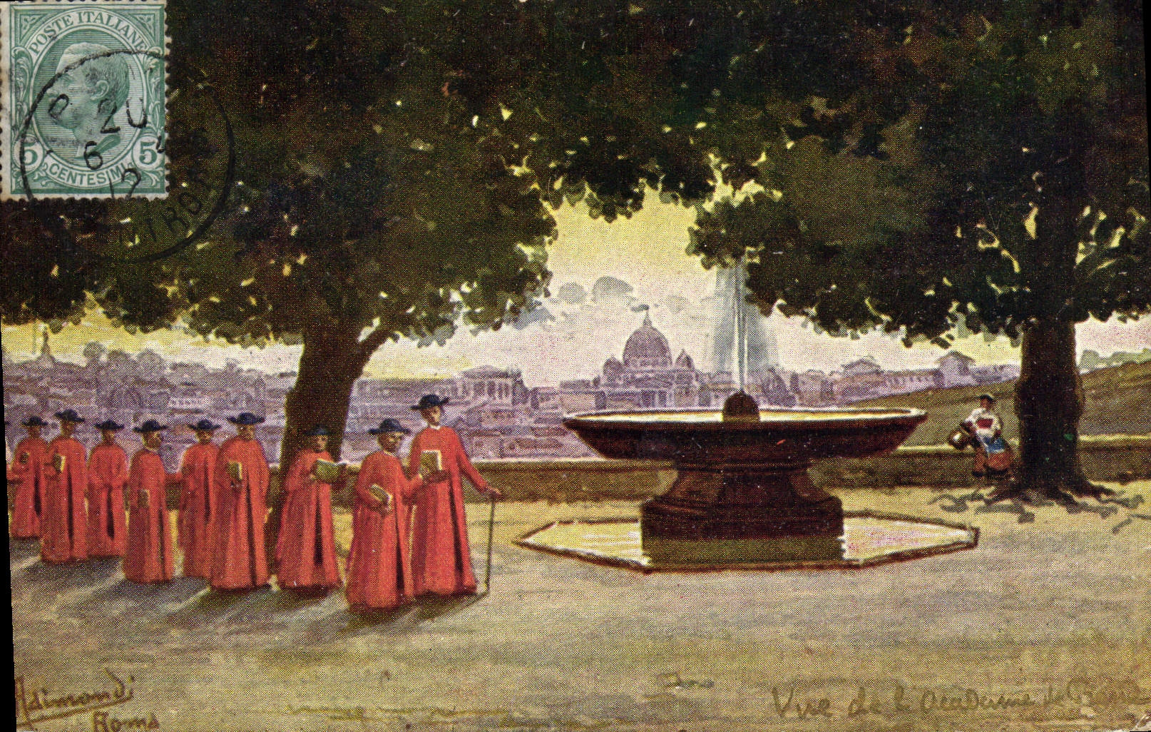 CPA Roma Veduta dall Accademia di Francia
