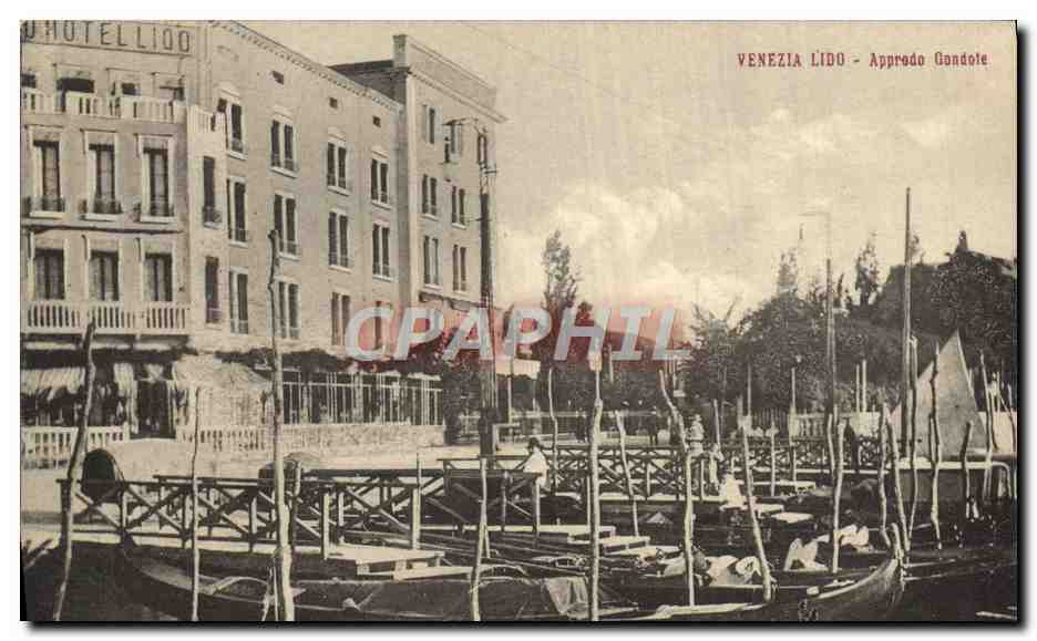 CPA Venezia Lido Appredo Gondole Bateaux