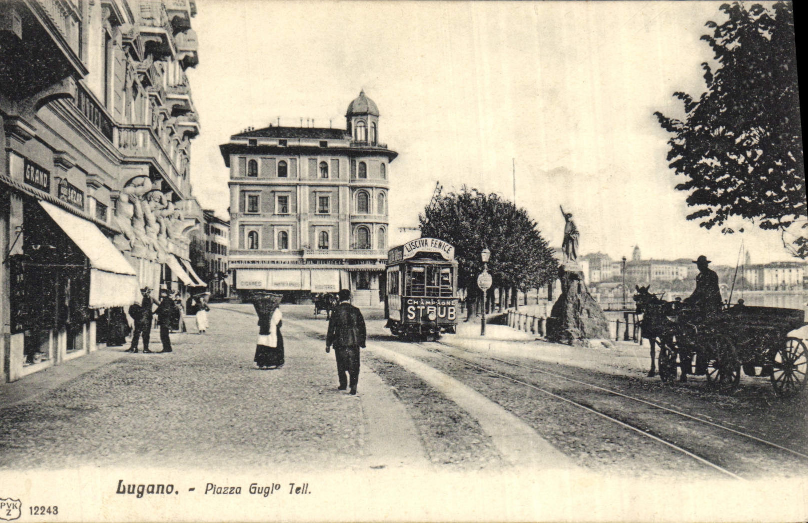 CPA Lugano Piazza Gugl TEll Tramway