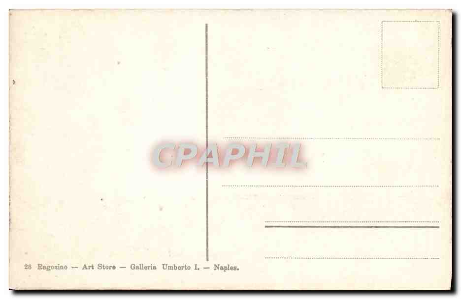 Capri — Pescatore Spadaro — Galleria Umberto I, Naples — Verso