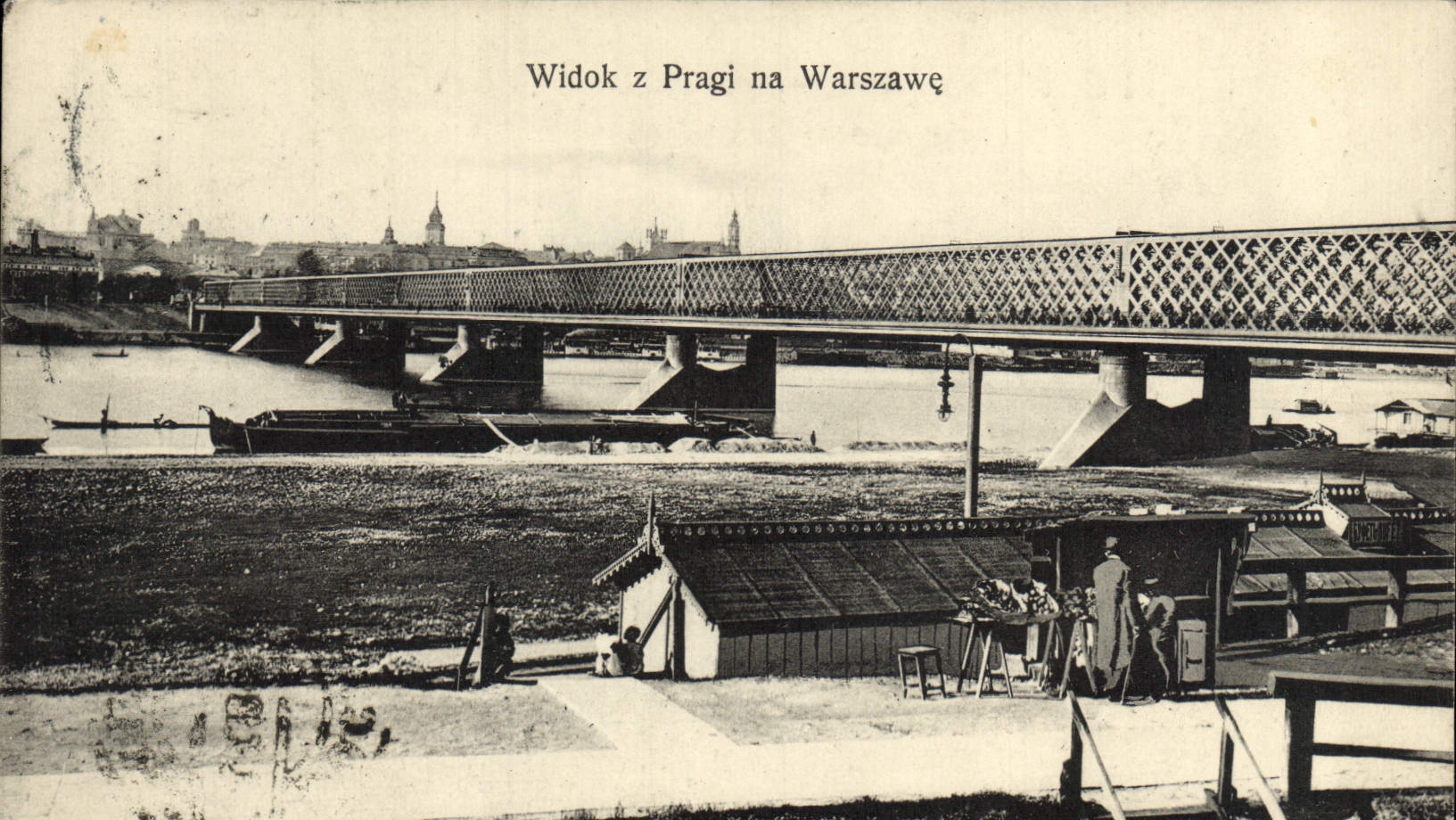 CPA Widok Pragi na Warszawe Pologne Polska