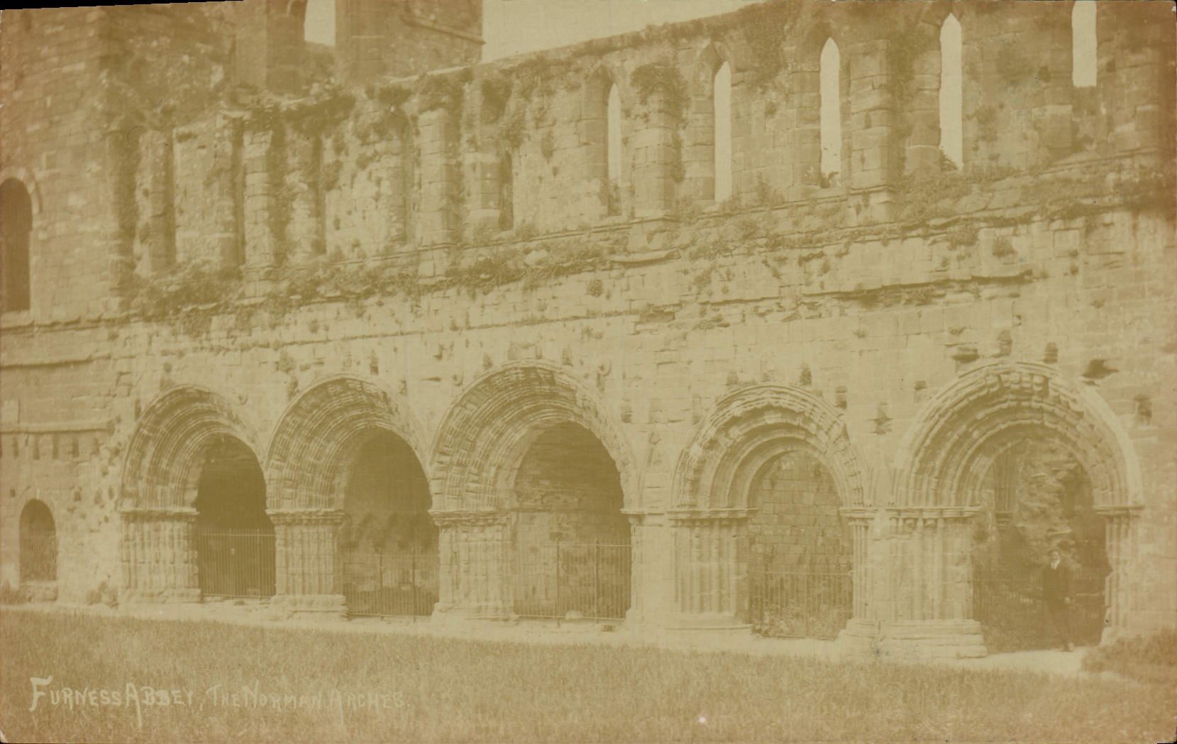 CPA Furness Abbey The Norman arches 