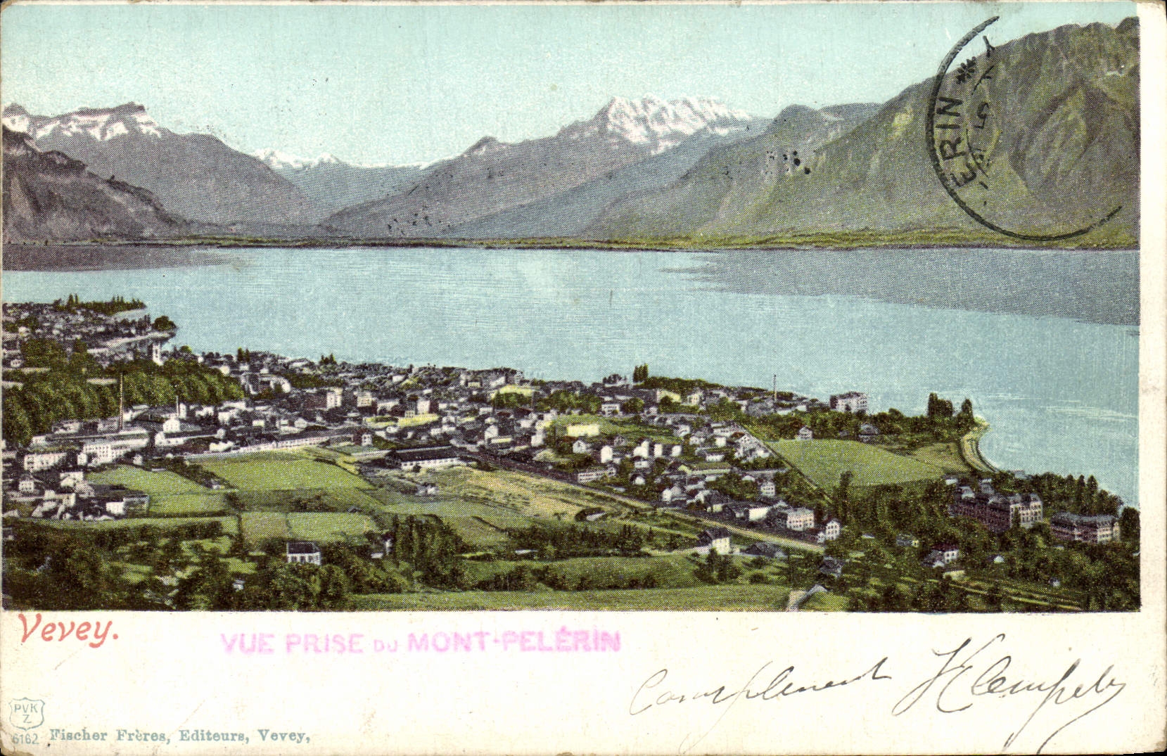 CPA Vevey Vue Prise Du Mont Pelerin