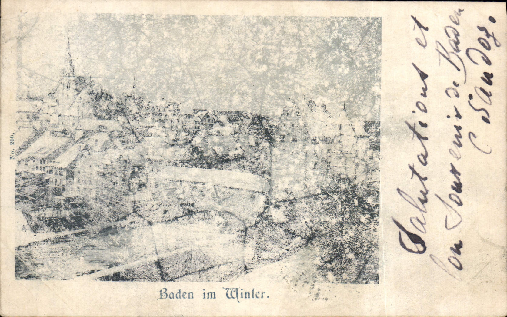 CPA Baden im Ufinter Carte 1899