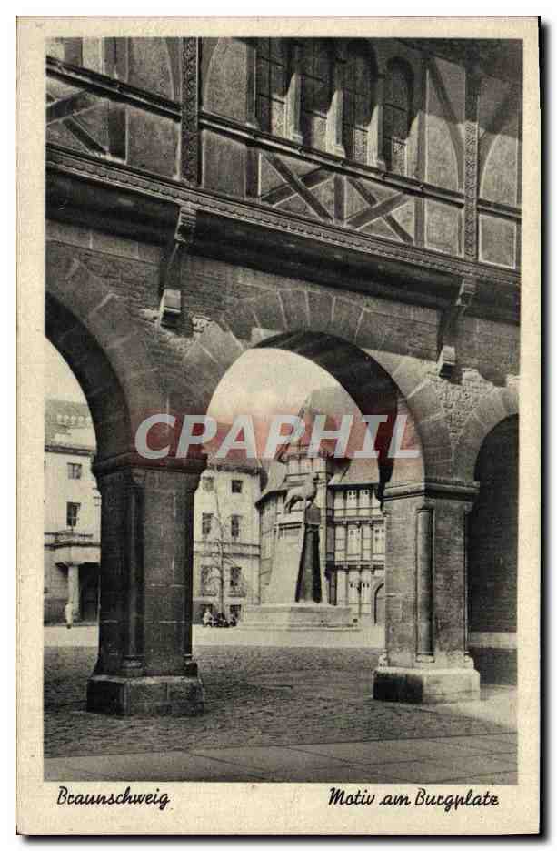 CPA Braunschweig Motiv Am Burgplatz