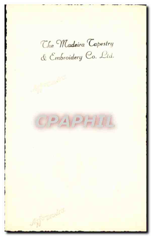 CPM Vierge a l'enfant The Madeira Capestry Embroidery Co Ltd — Rückseite