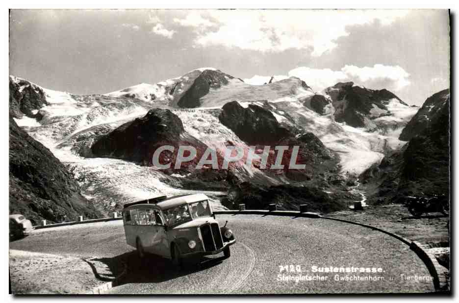 CPA Sustenstrasse Gwachtenhorn Autobus