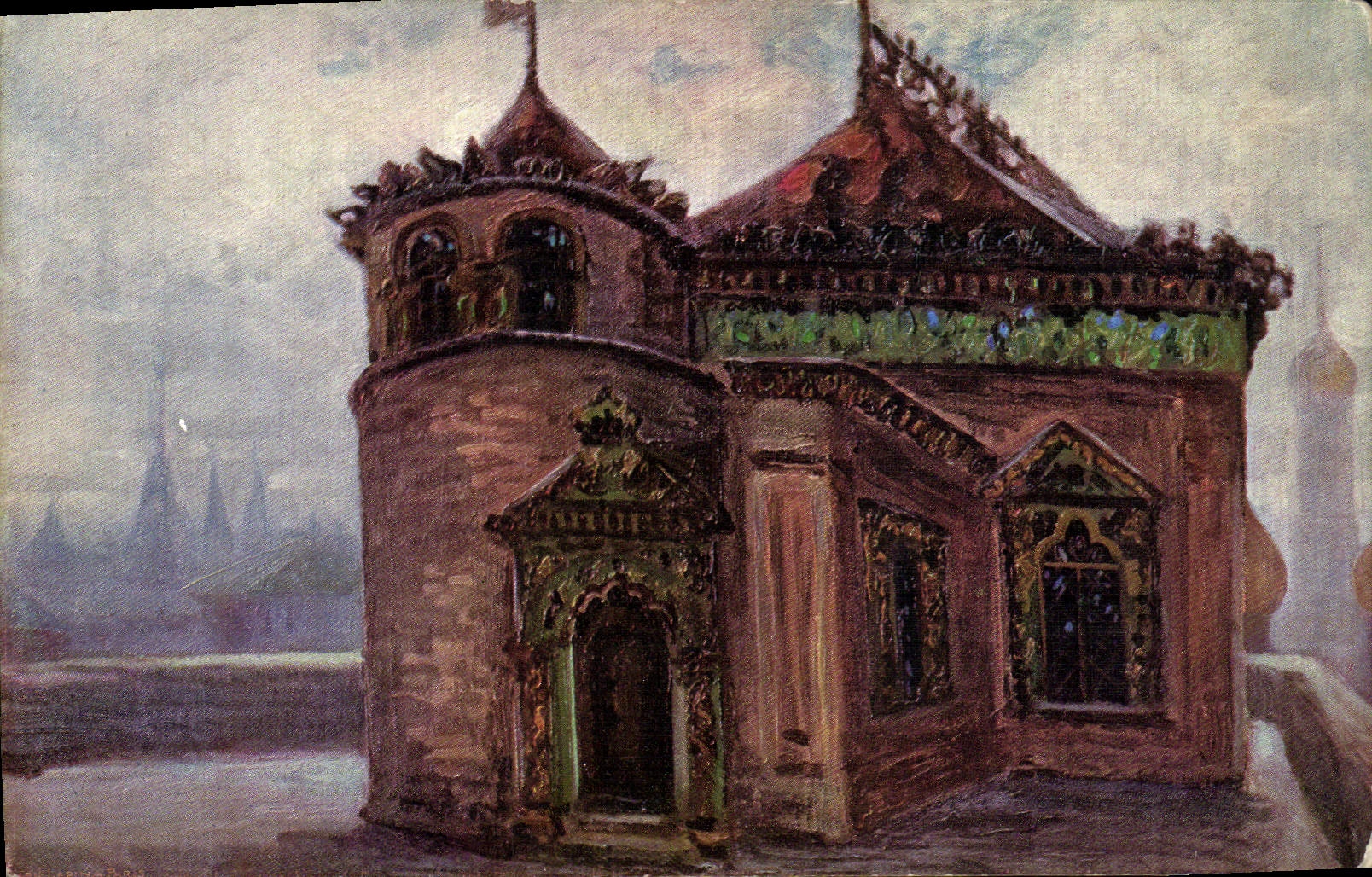 CPA Konstantinoff La Tour D'Observation Du Tzar Alexis Mikhailovitch