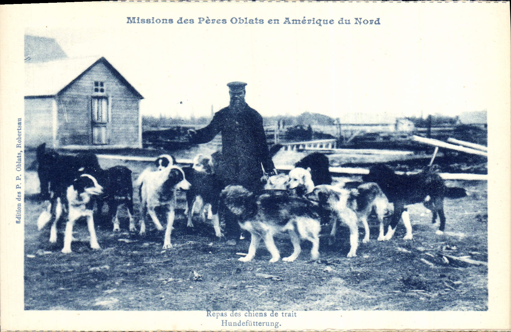 Missions des Pères Oblats en Amérique du Nord — Repas des chiens de trait — Édition des P. Oblats, Robertsau