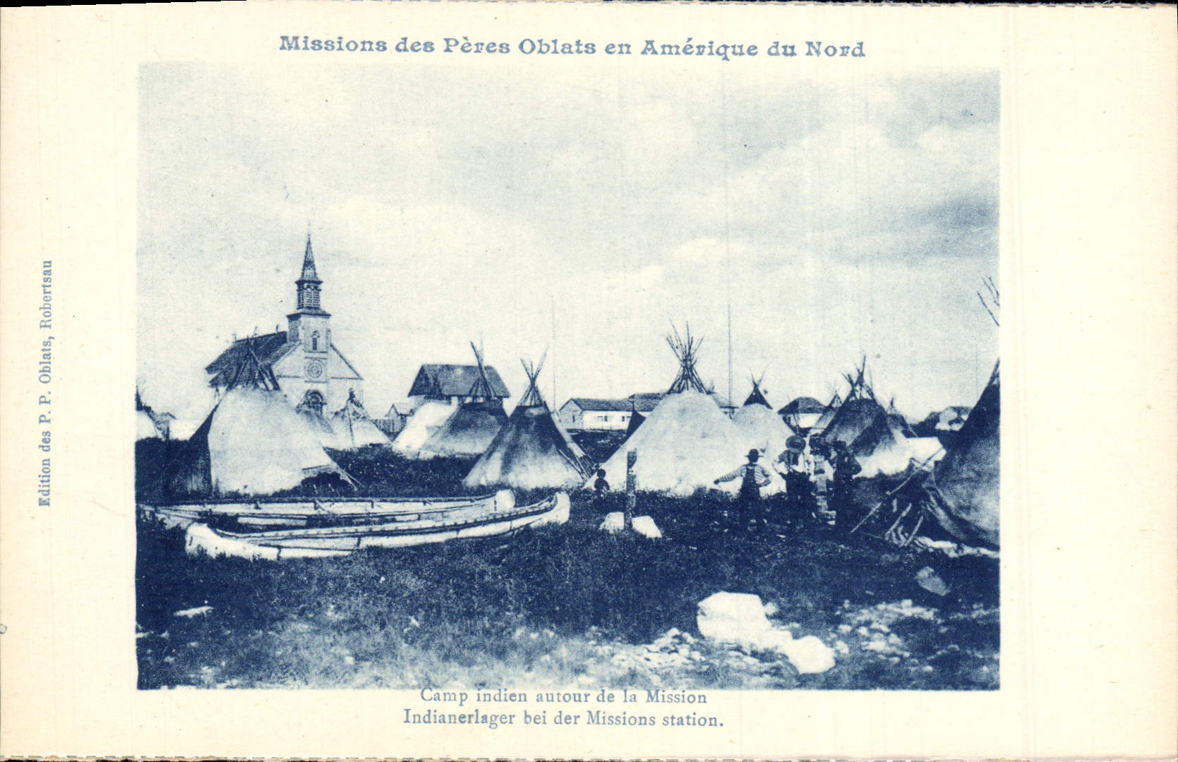 Camp indien autour de la Mission — Missions des Pères Oblats en Amérique du Nord — Édition des P. Oblats, Robertsau