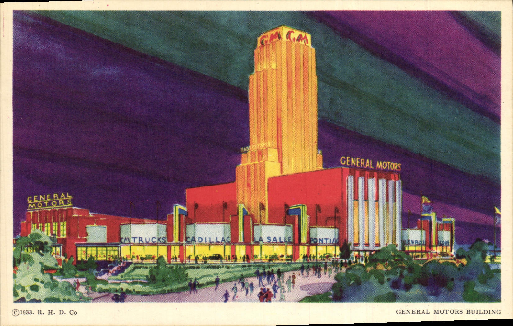 CPA General Motors Building Automobile Pontiac Cadillac