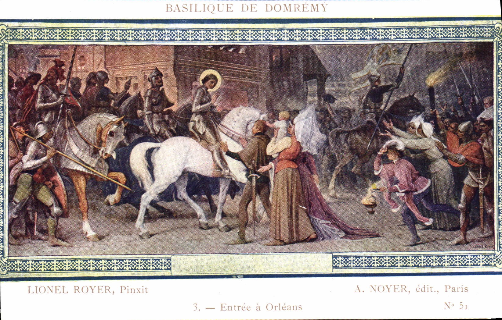 CPA Basilique De Domeremy Lionel Royer entree a Orleans Jeanne d'arc