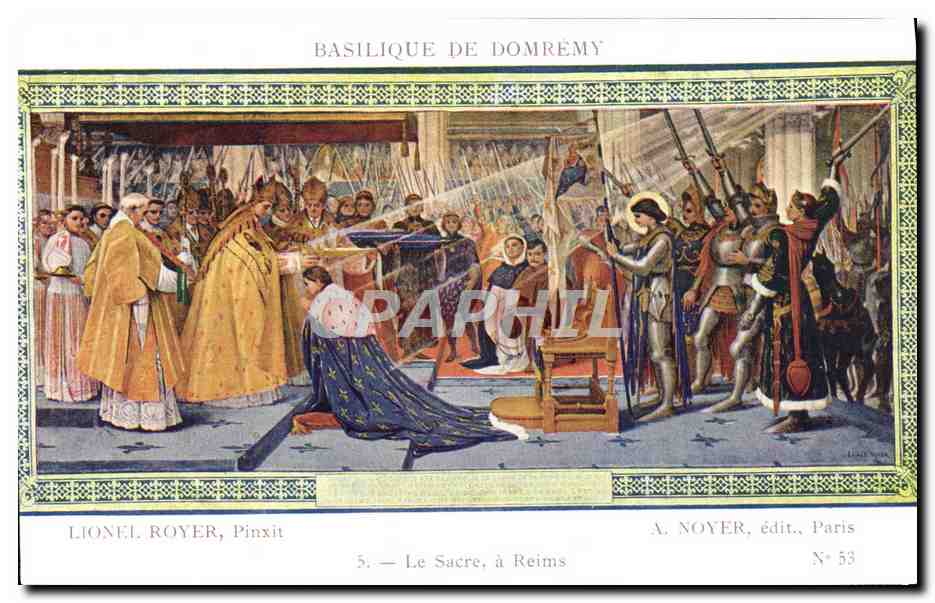 CPA Basilique De Domeremy Lionel Royer Le sacre a Reims Jeanne d'arc