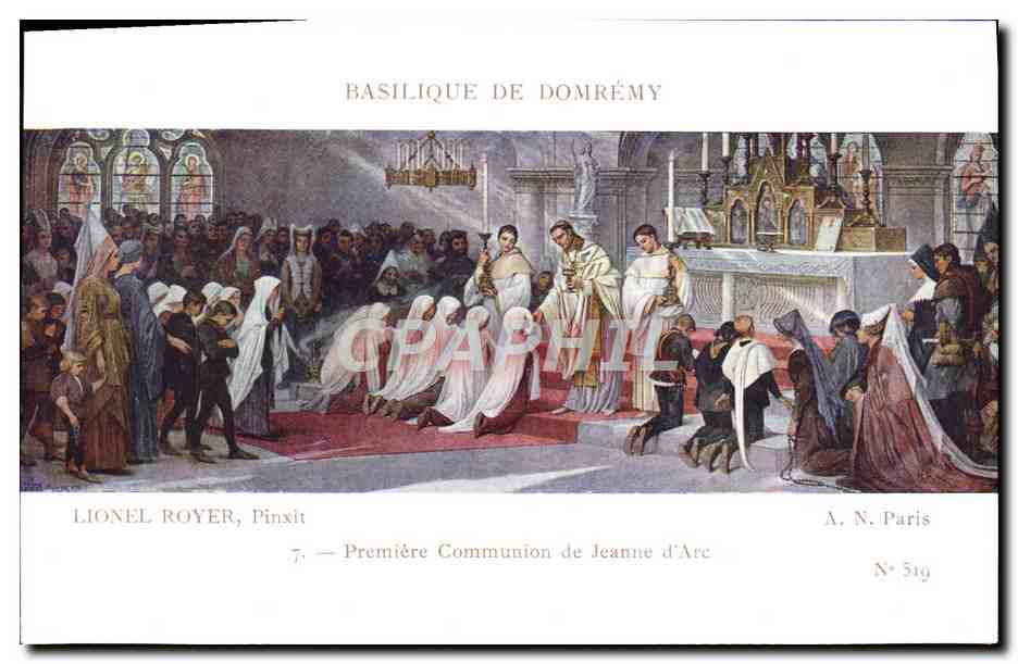 Première Communion de Jeanne d'Arc — Basilique de Domrémy — Lionel Royer, Pinxit — A.N. Paris, N° 519